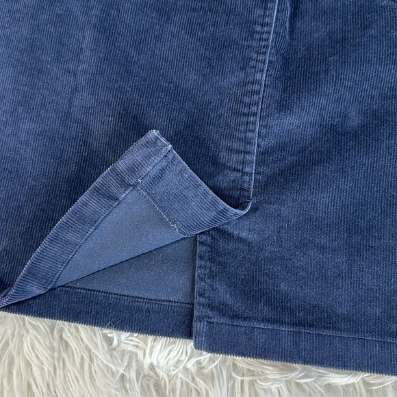 L.L. Bean Navy Blue Corduroy Skirt Size 10 Petite - Picture 7 of 9